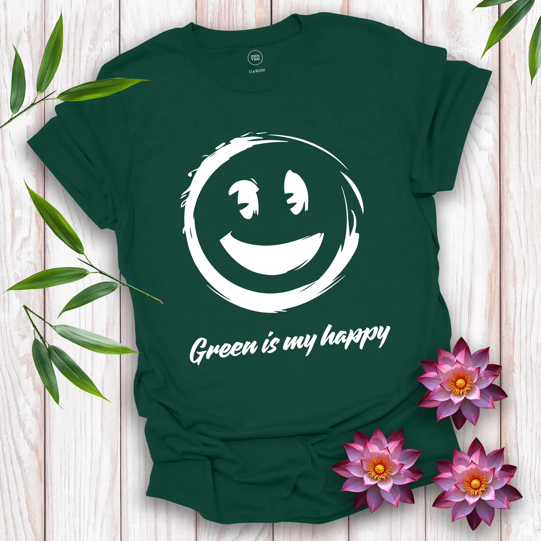 Green is My Happy (Face) T-Shirt