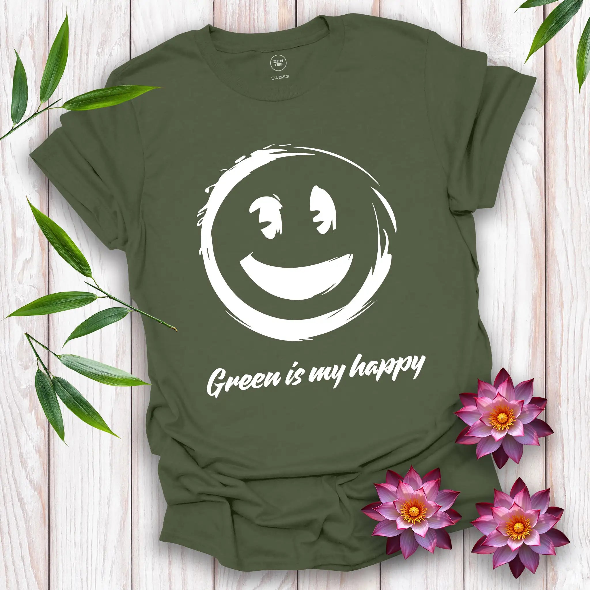 Green is My Happy (Face) T-Shirt