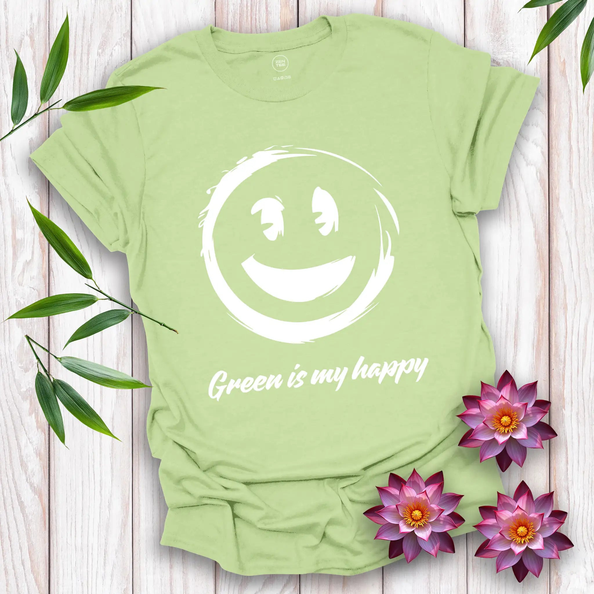 Green is My Happy (Face) T-Shirt