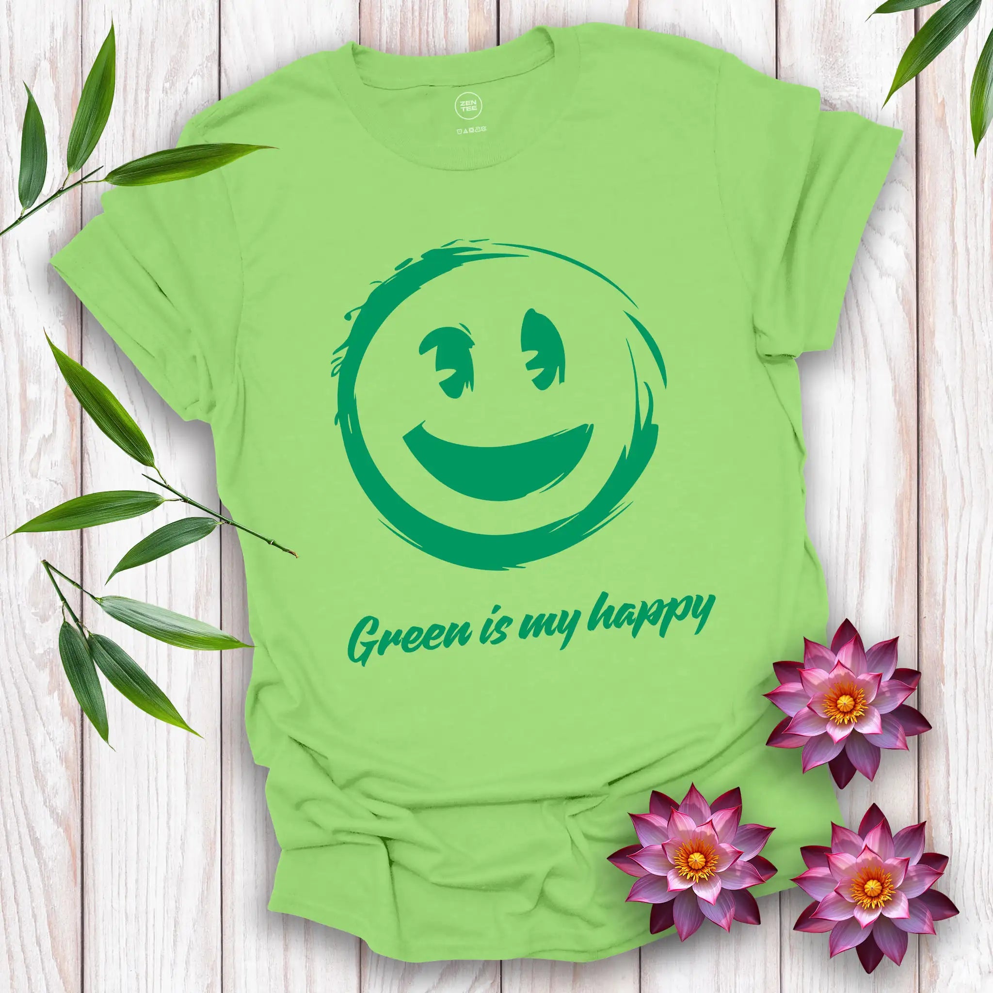 Green is My Happy (Face) T-Shirt