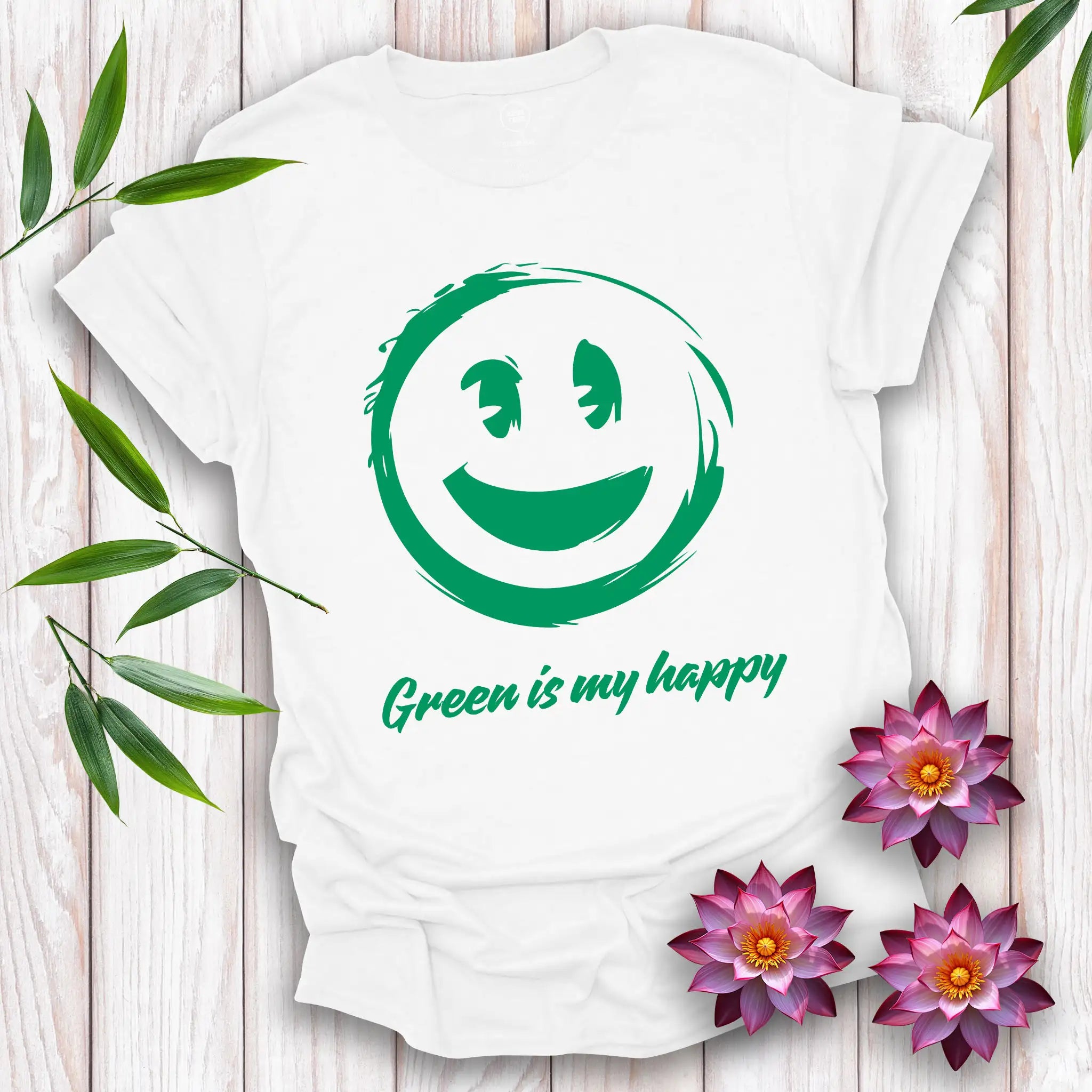 Green is My Happy (Face) T-Shirt