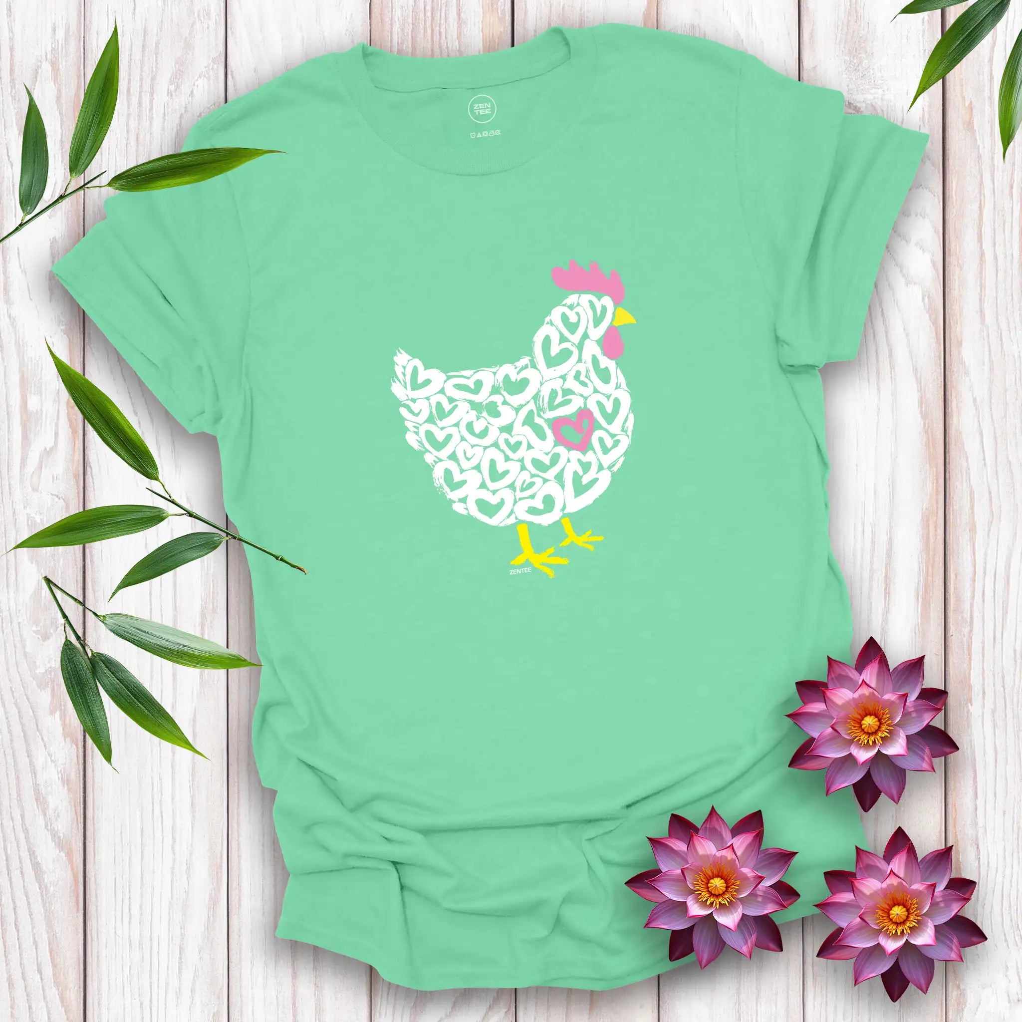 Meadow Spirits Love Heart Hen T-Shirt