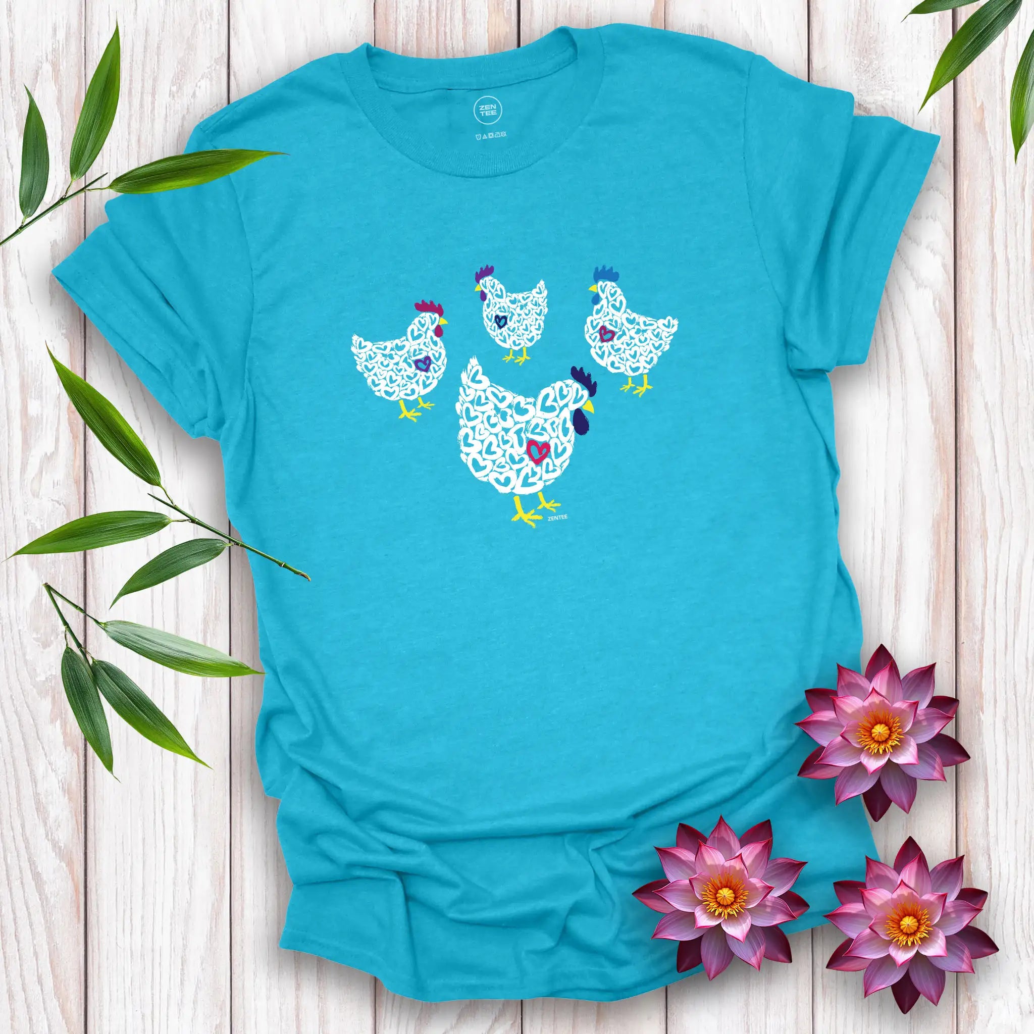 Meadow Spirits Love Heart Hens T-Shirt