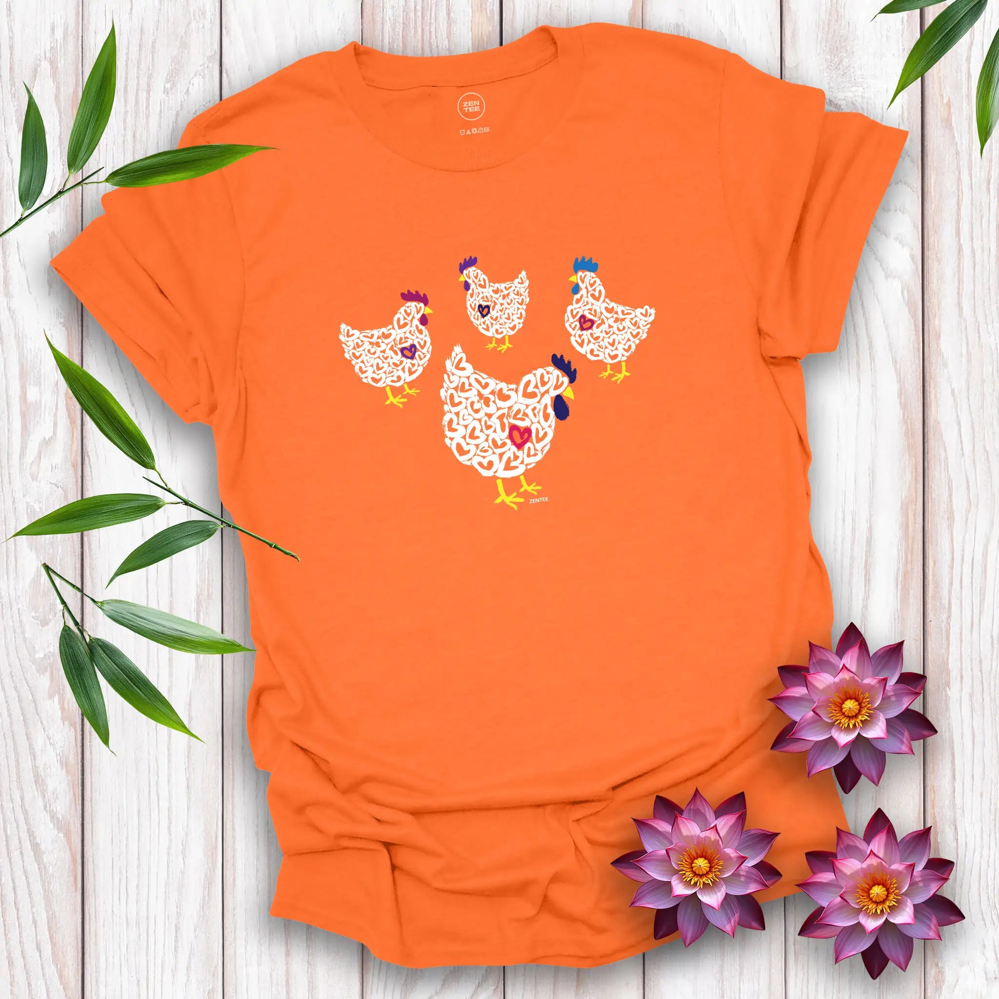 Meadow Spirits Love Heart Hens T-Shirt