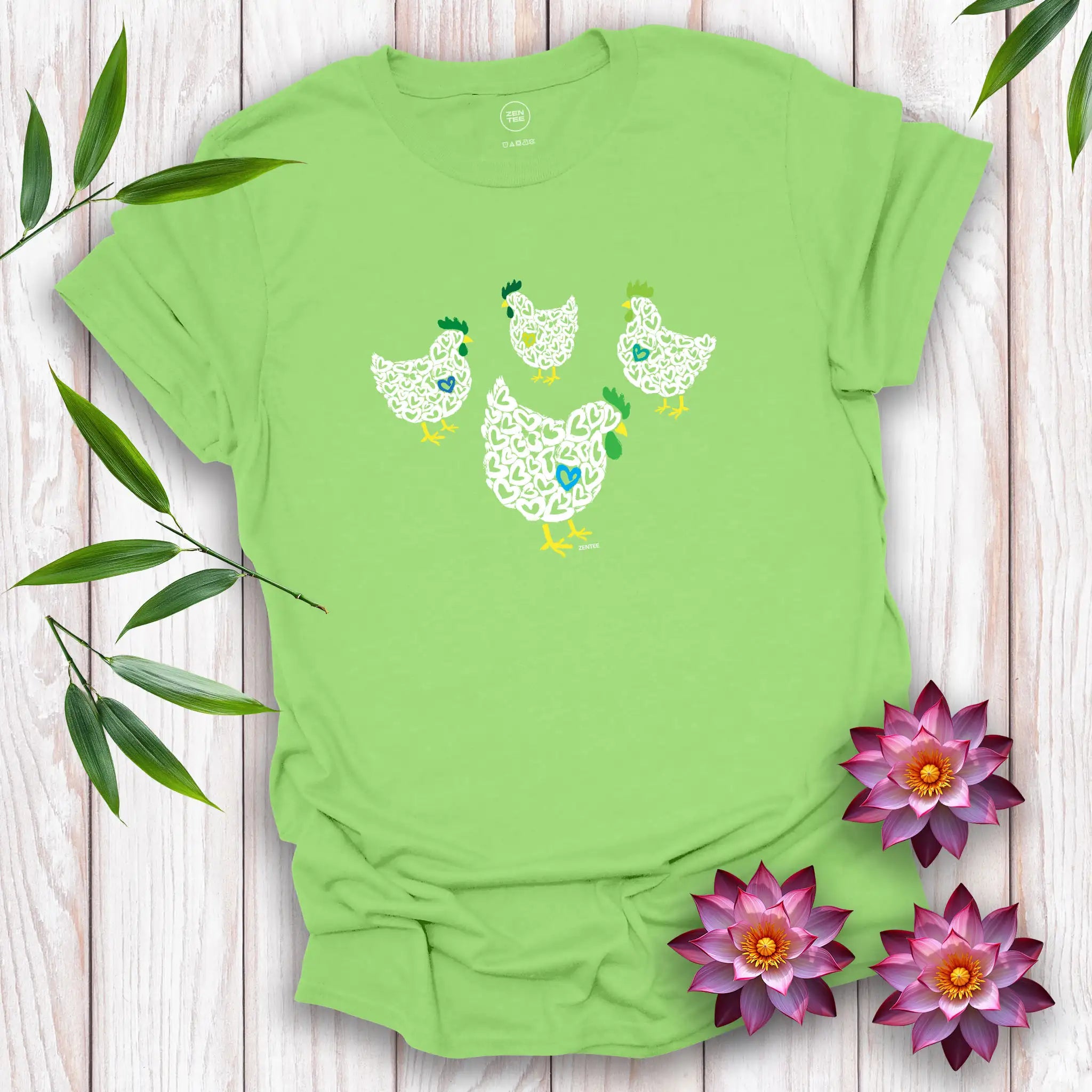 Meadow Spirits Love Heart Hens T-Shirt