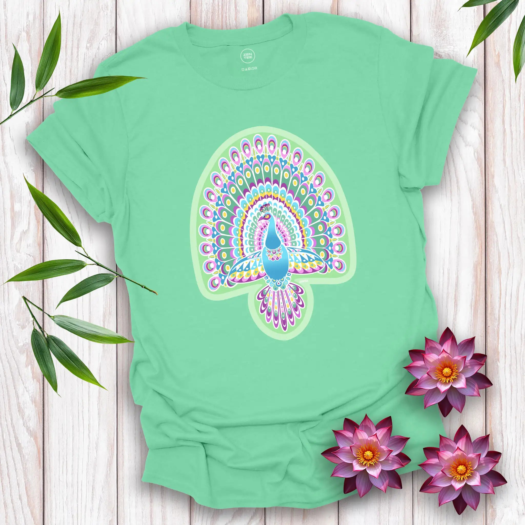 Peace Birds: Peacock T-Shirt