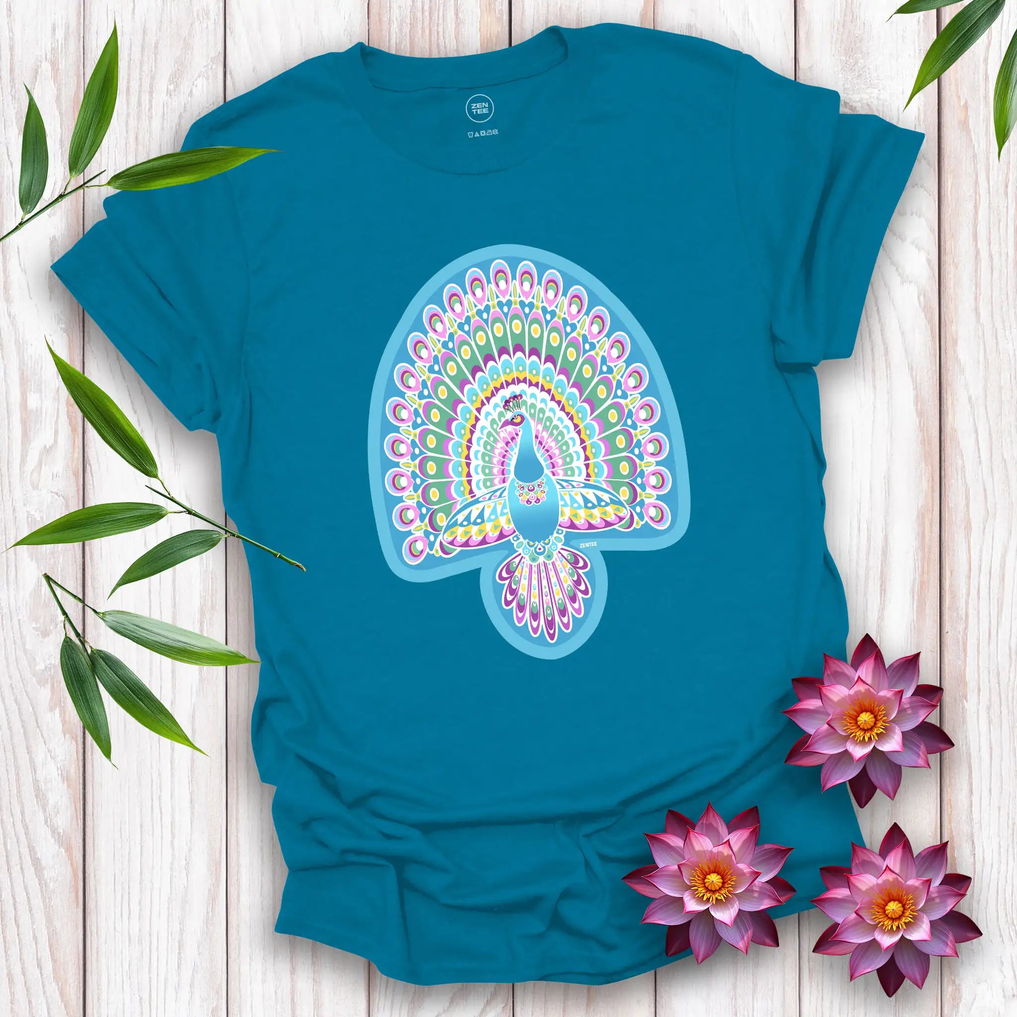Peace Birds: Peacock T-Shirt