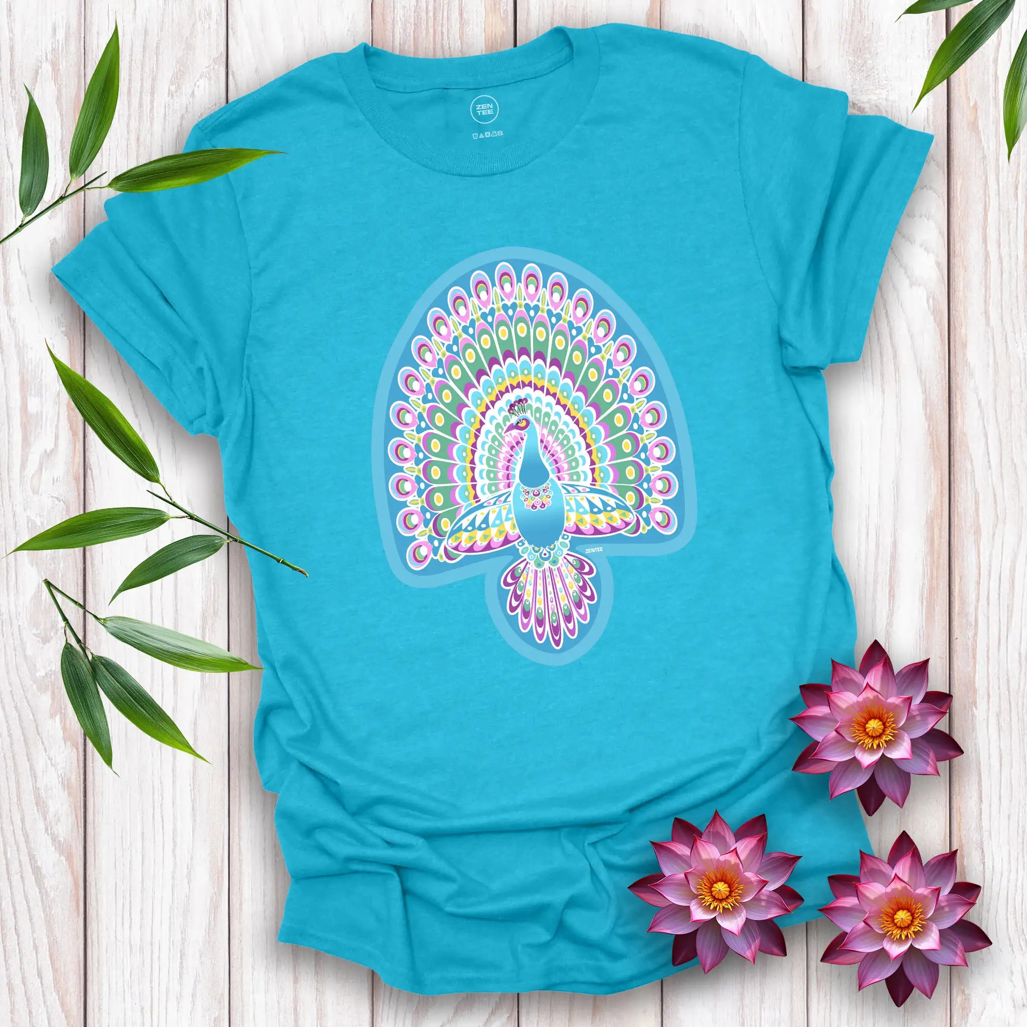 Peace Birds: Peacock T-Shirt