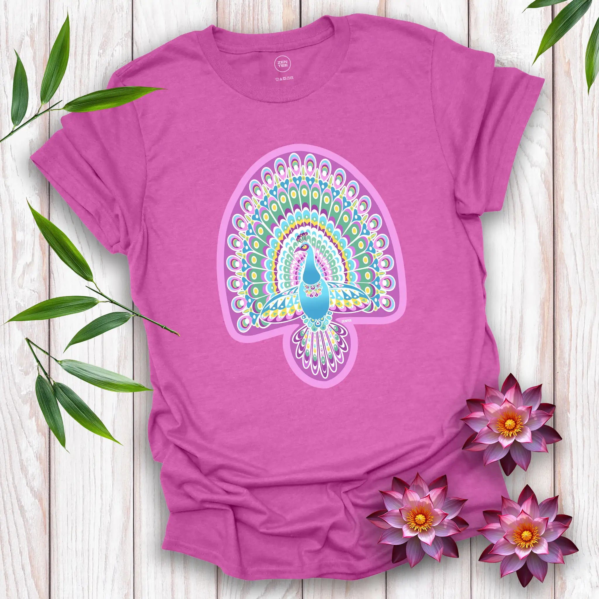 Peace Birds: Peacock T-Shirt