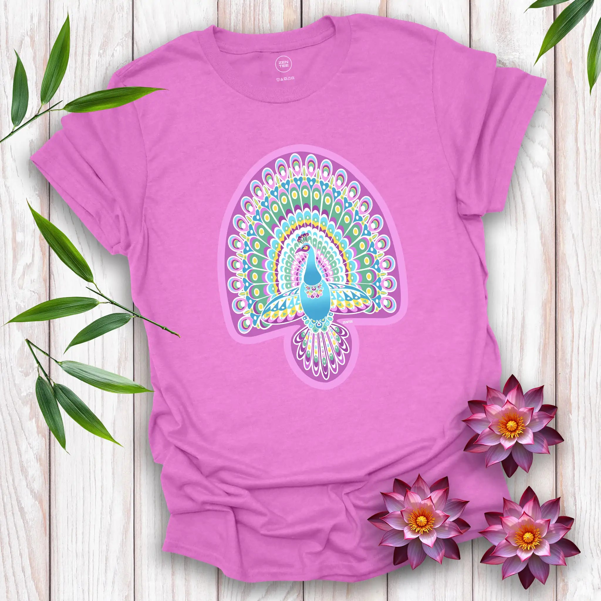 Peace Birds: Peacock T-Shirt