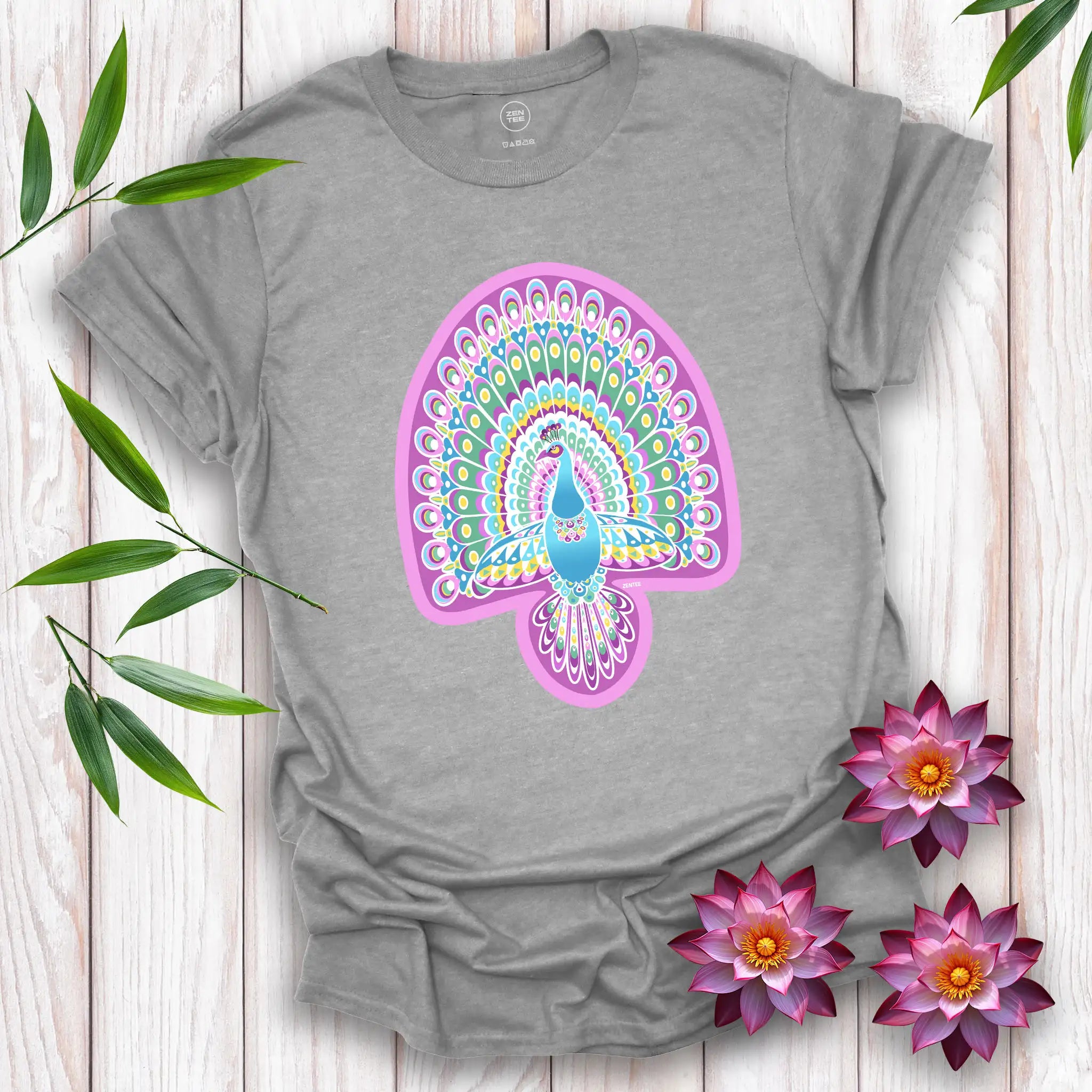Peace Birds: Peacock T-Shirt