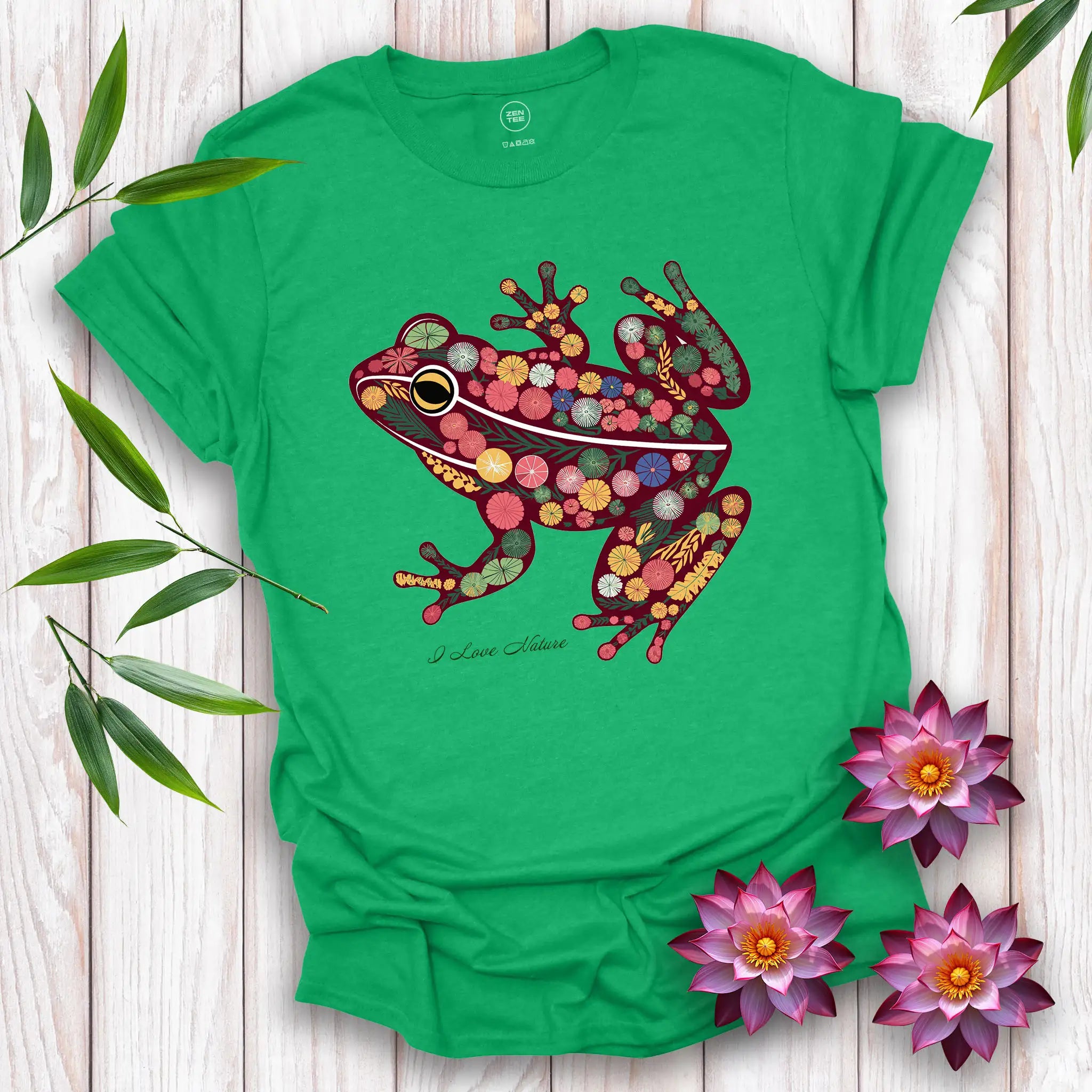 Frog Spirit Flowers T-shirt