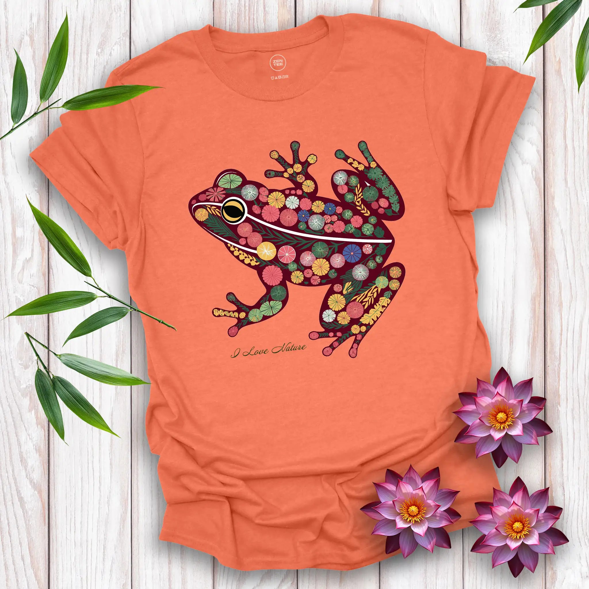 Frog Spirit Flowers T-shirt