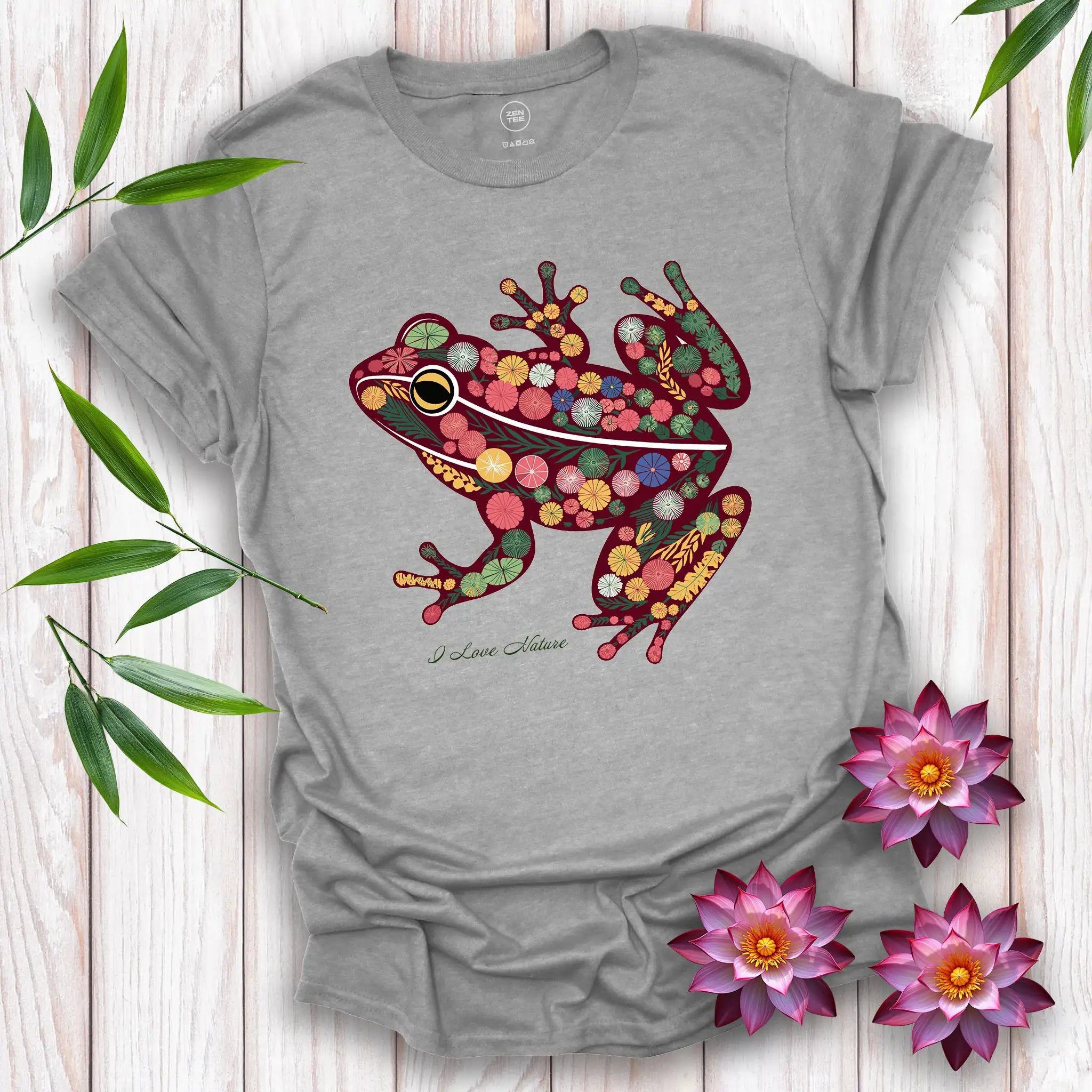 Frog Spirit Flowers T-shirt