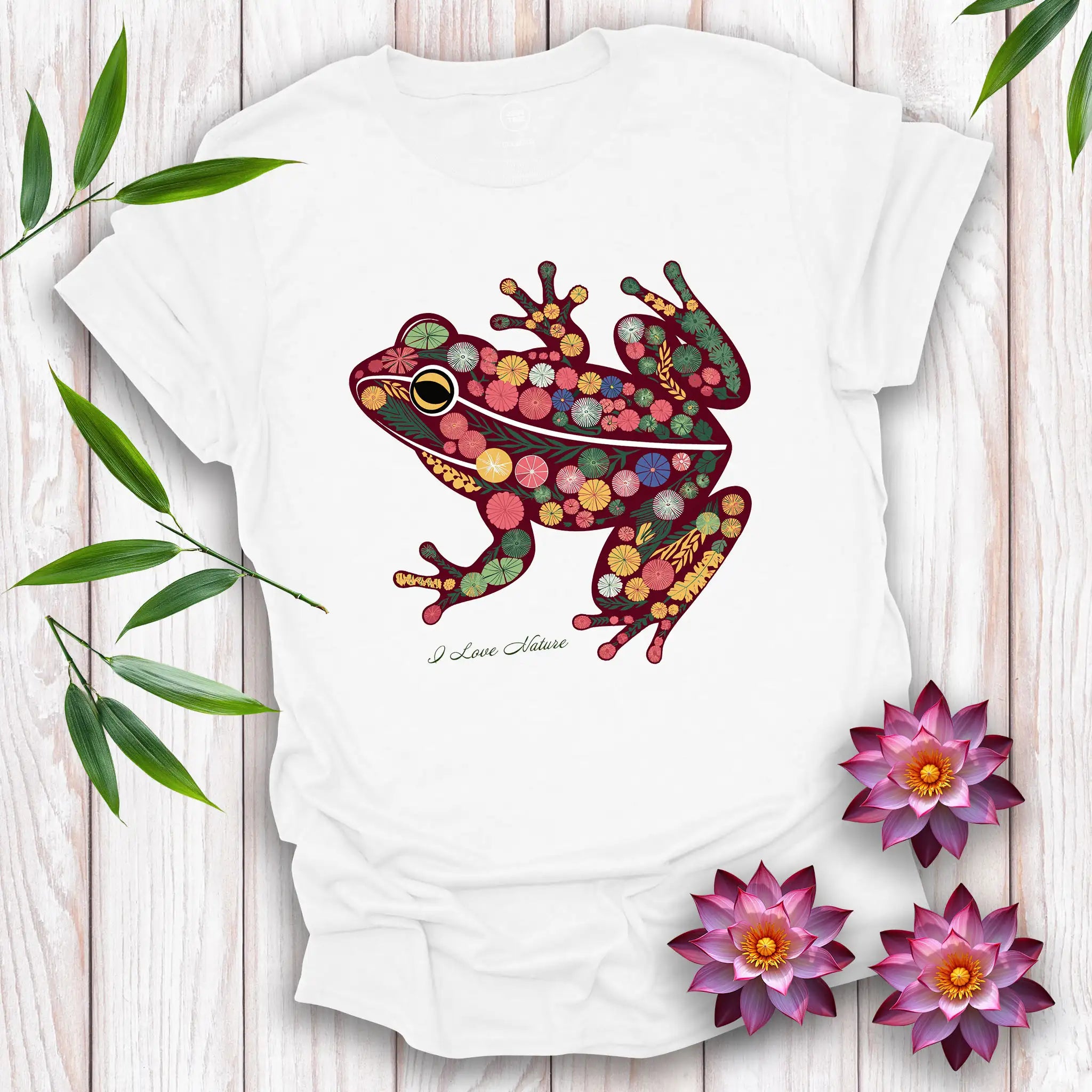 Frog Spirit Flowers T-shirt