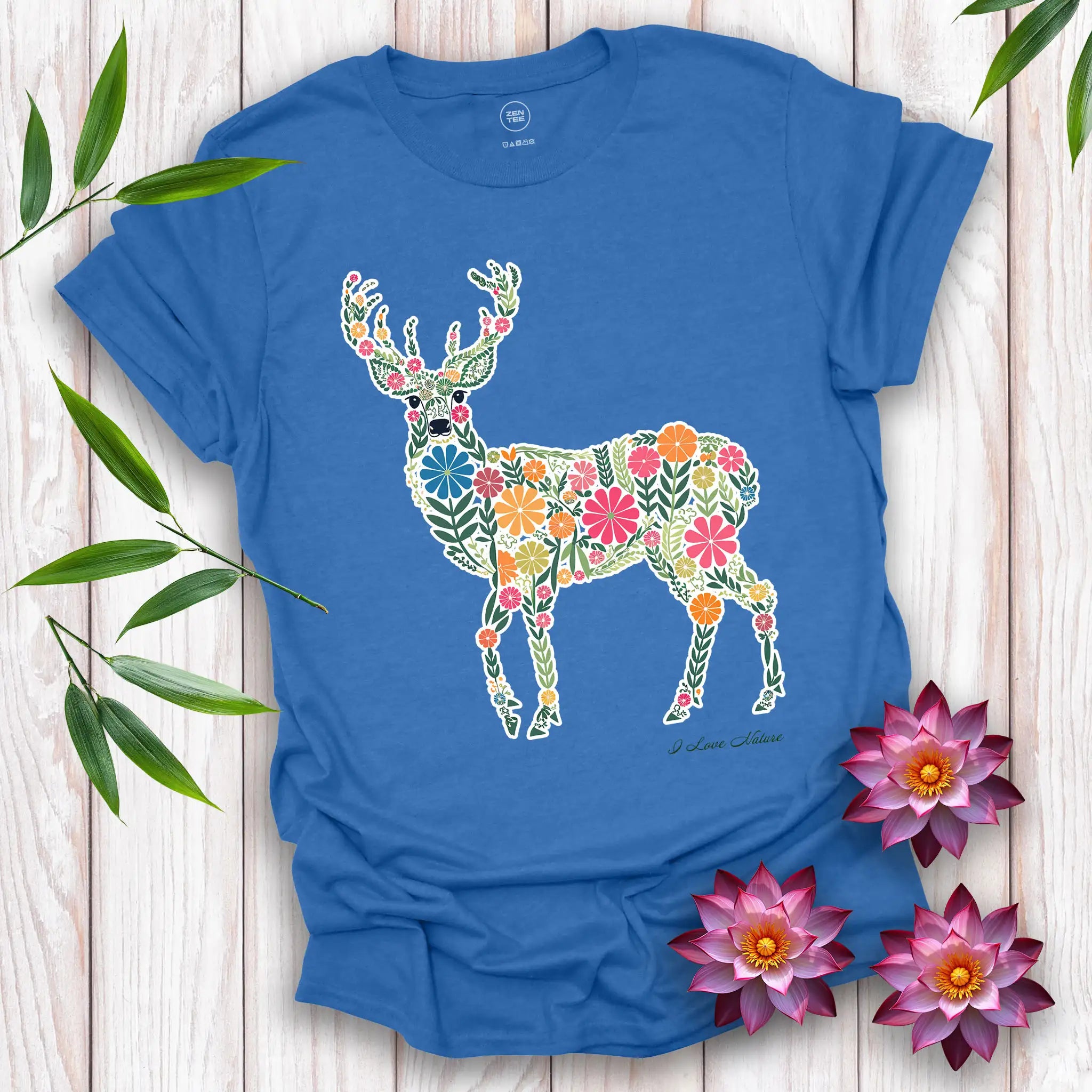Deer Spirit Flowers T-shirt