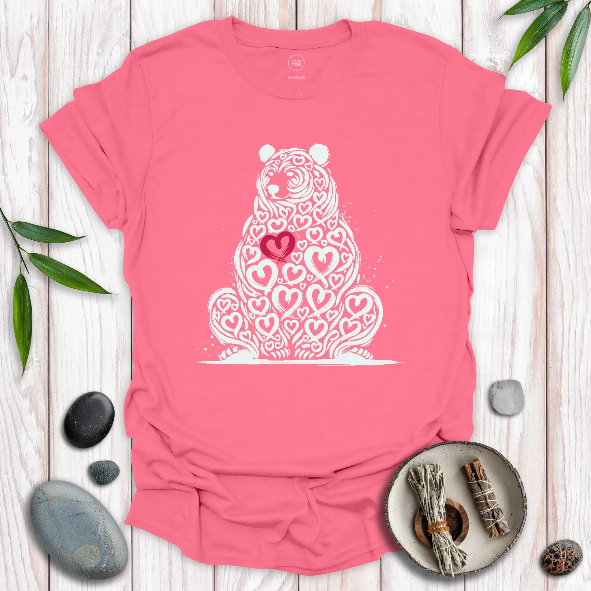 Bear Spirit Red Heart T-Shirt