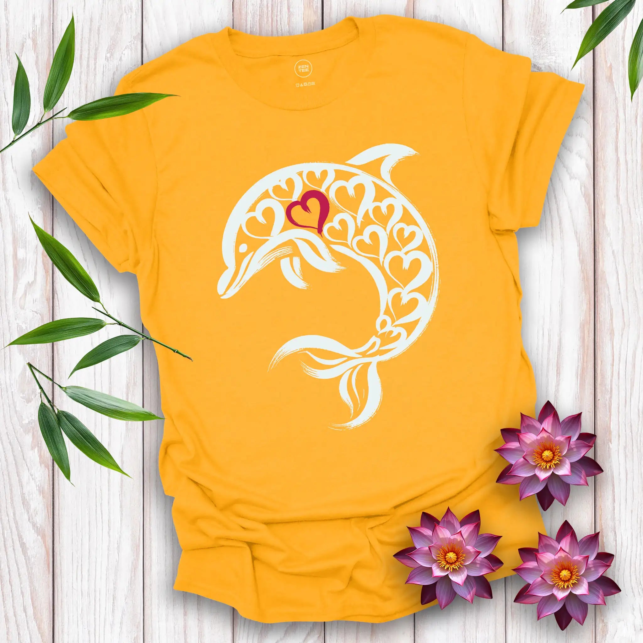 Dolphin Spirit Red Heart T-Shirt