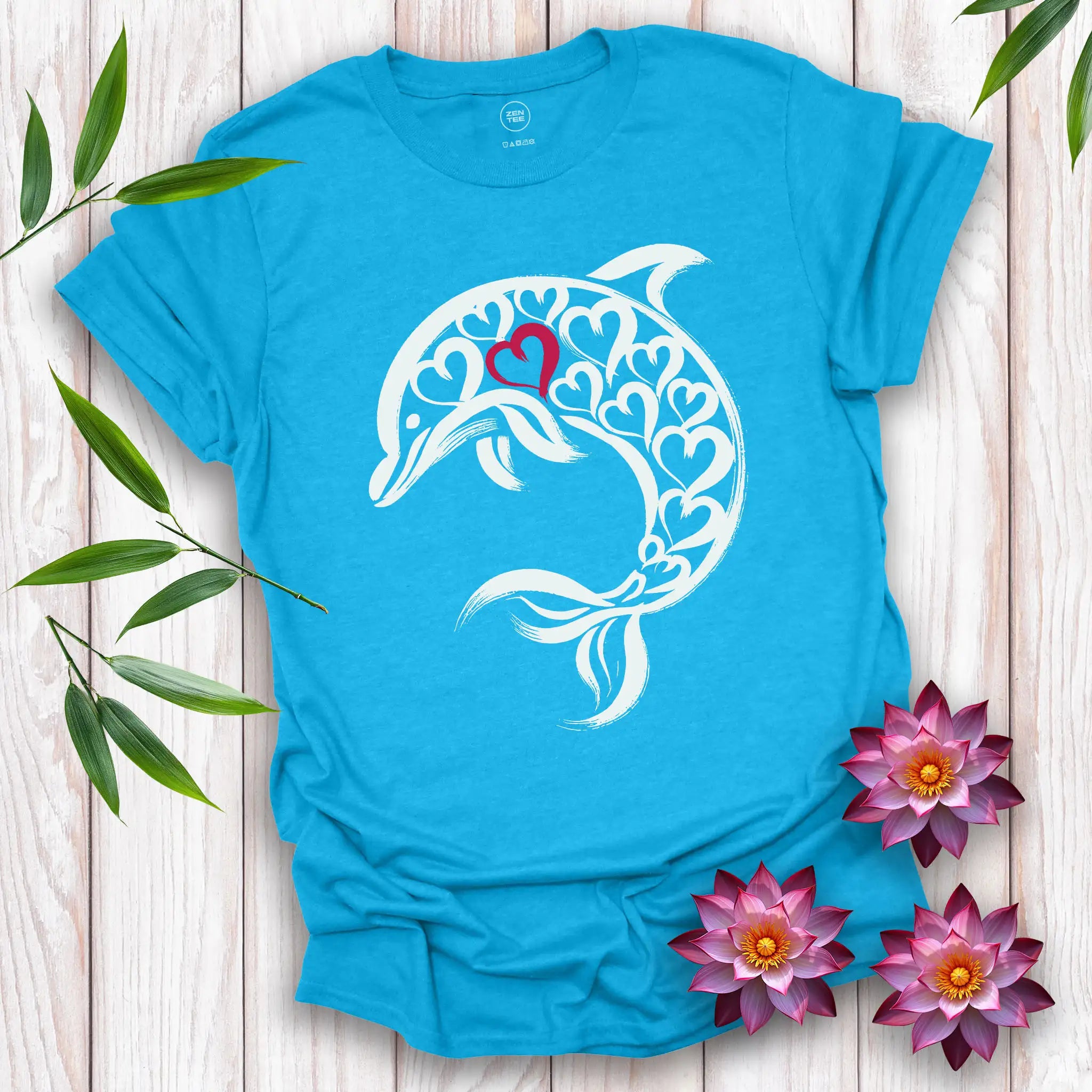 Dolphin Spirit Red Heart T-Shirt