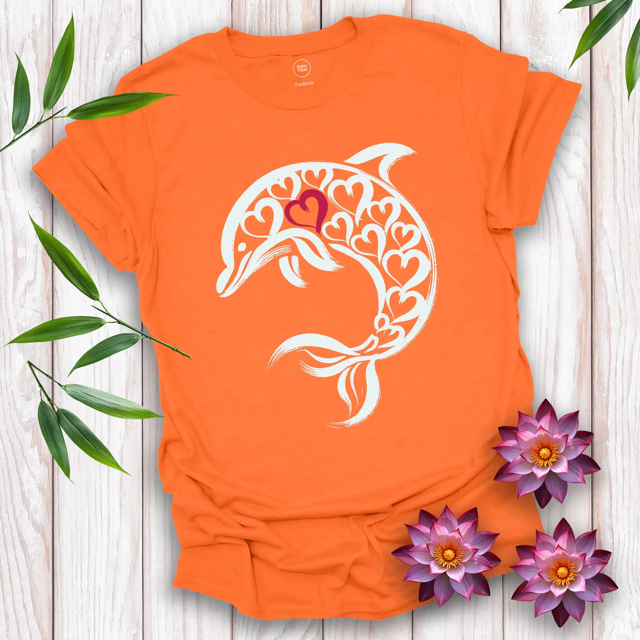 Dolphin Spirit Red Heart T-Shirt