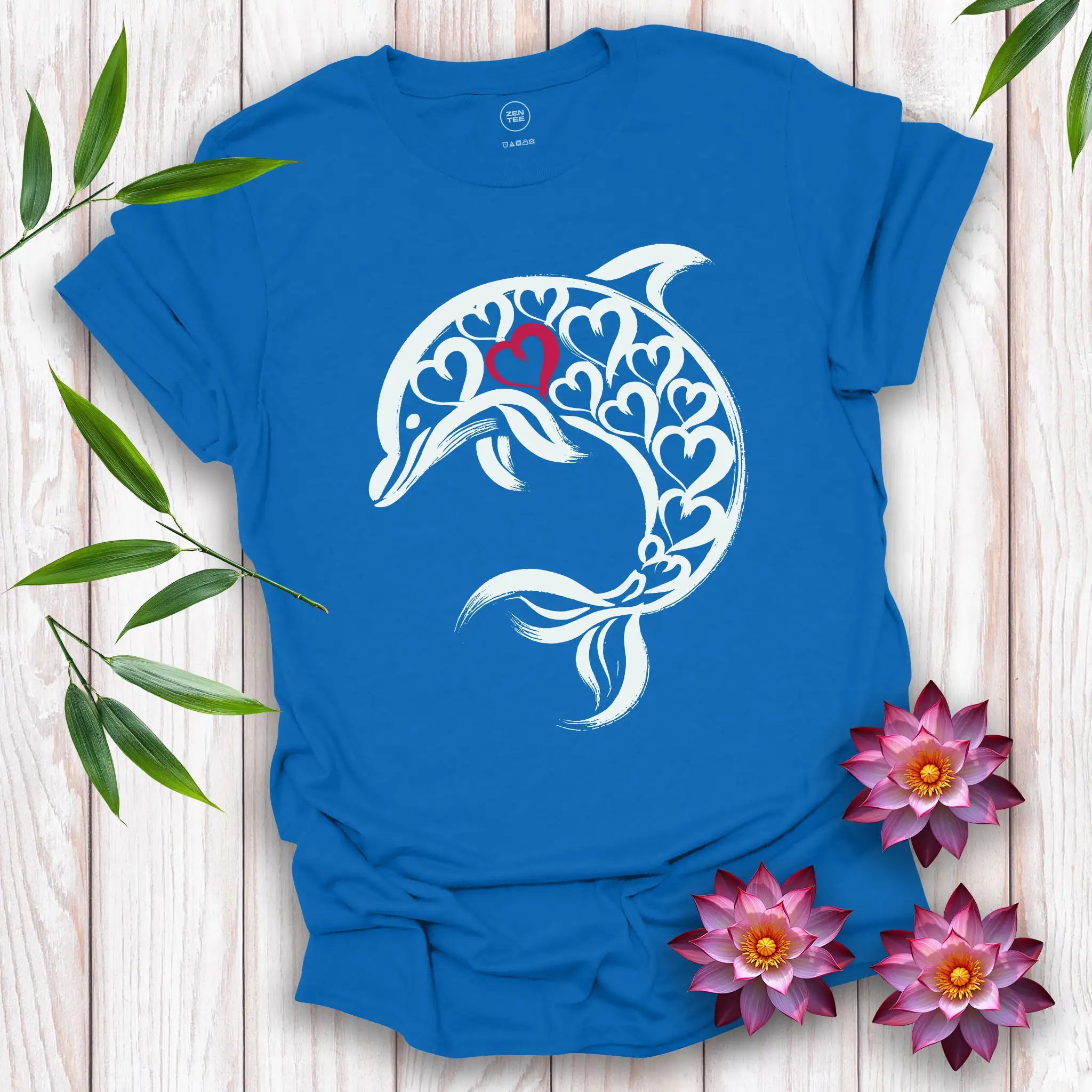 Dolphin Spirit Red Heart T-Shirt