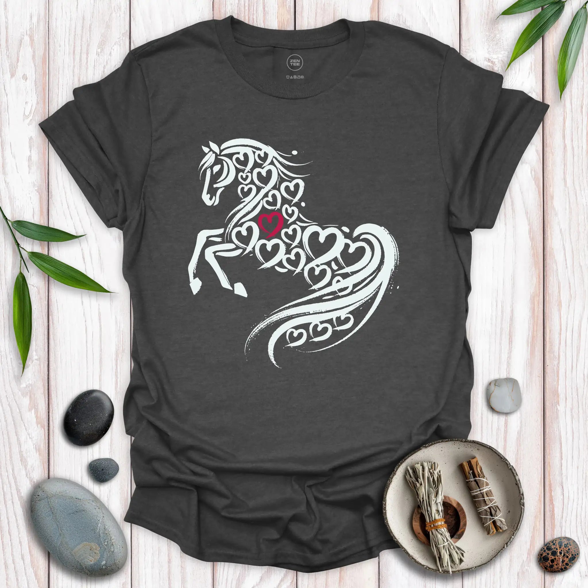 Horse Spirit Red Heart T-Shirt