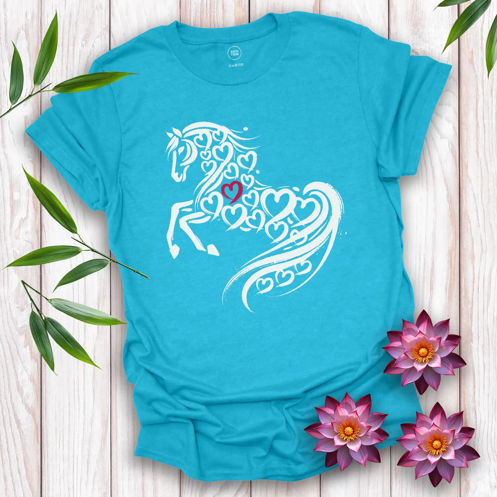 Horse Spirit Red Heart T-Shirt