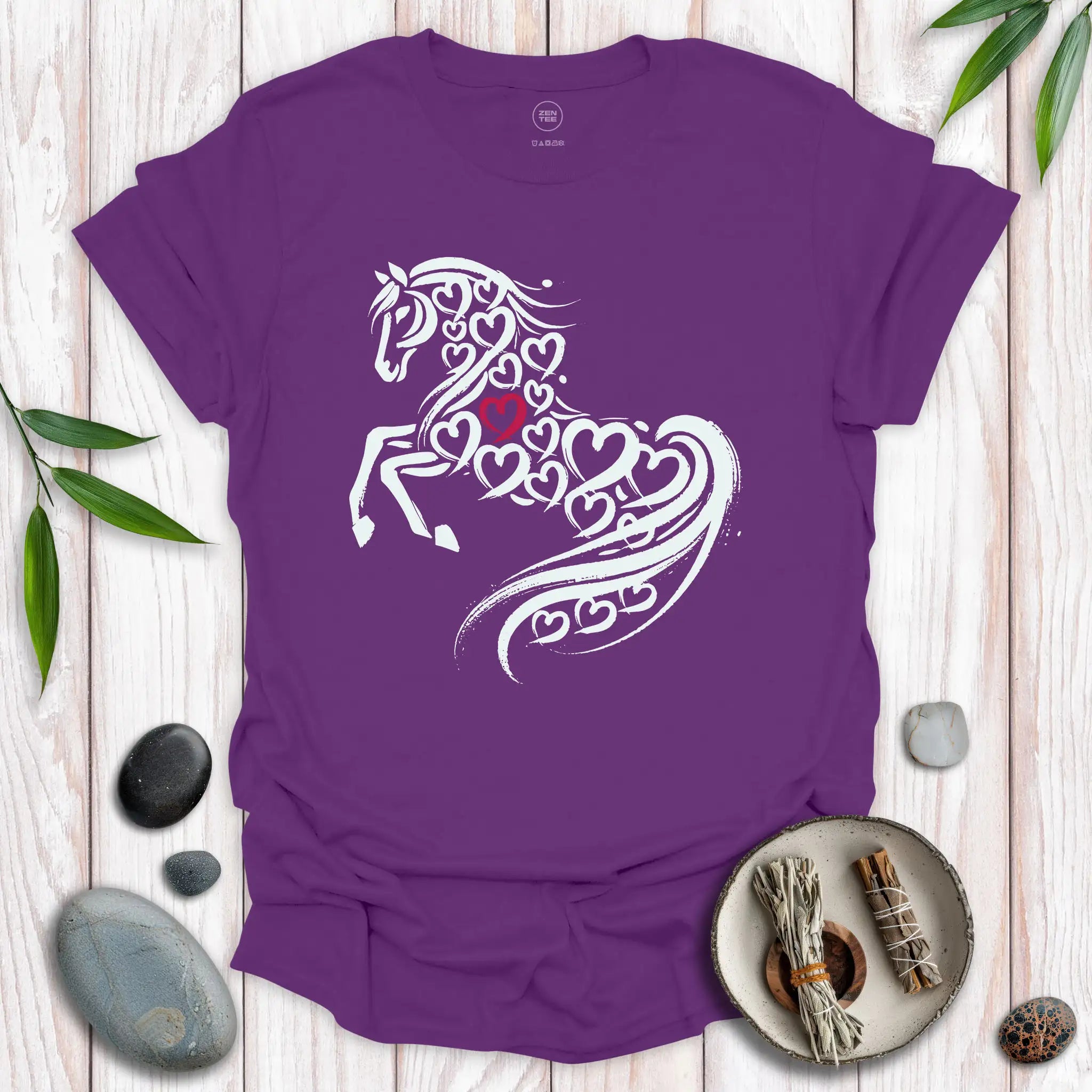 Horse Spirit Red Heart T-Shirt