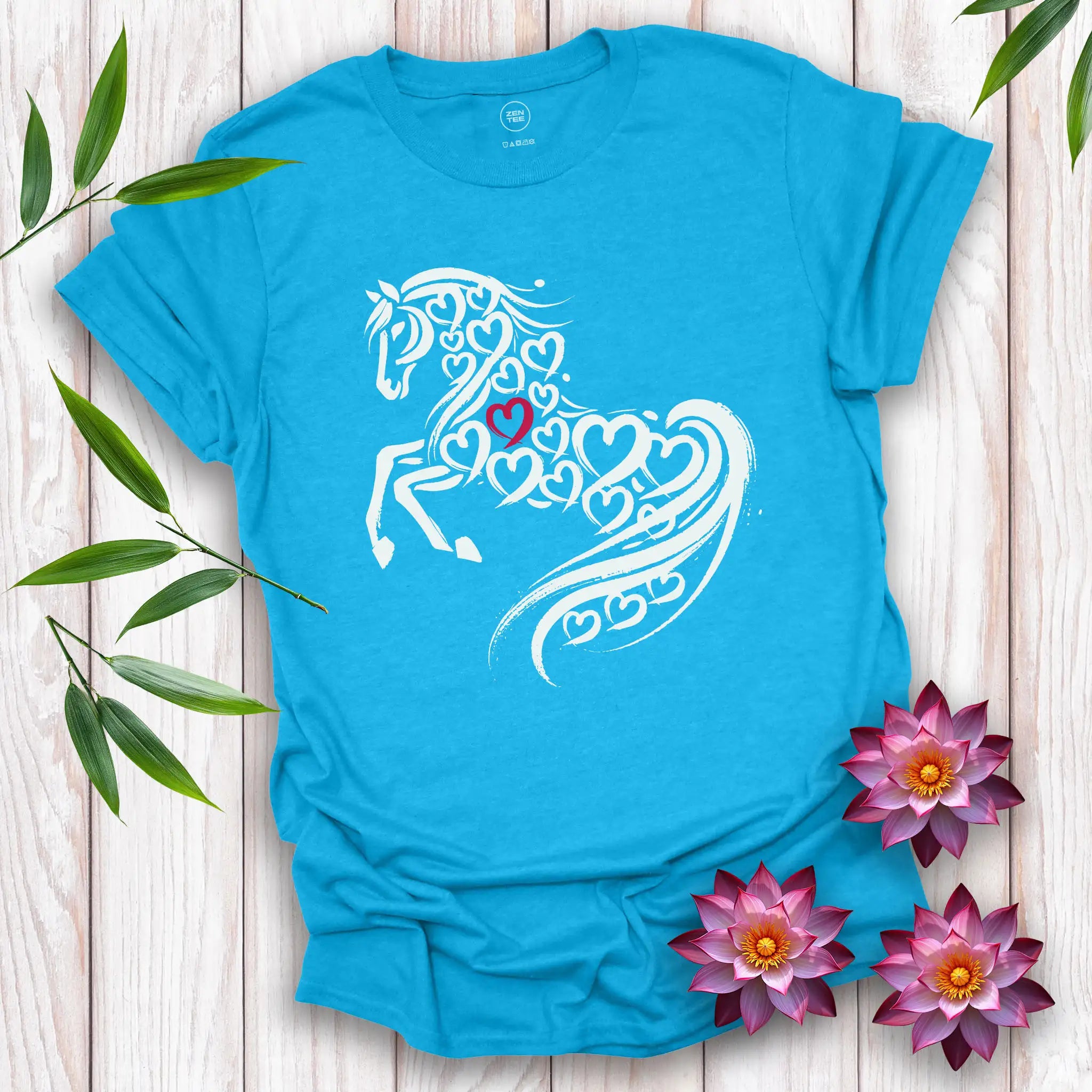 Horse Spirit Red Heart T-Shirt