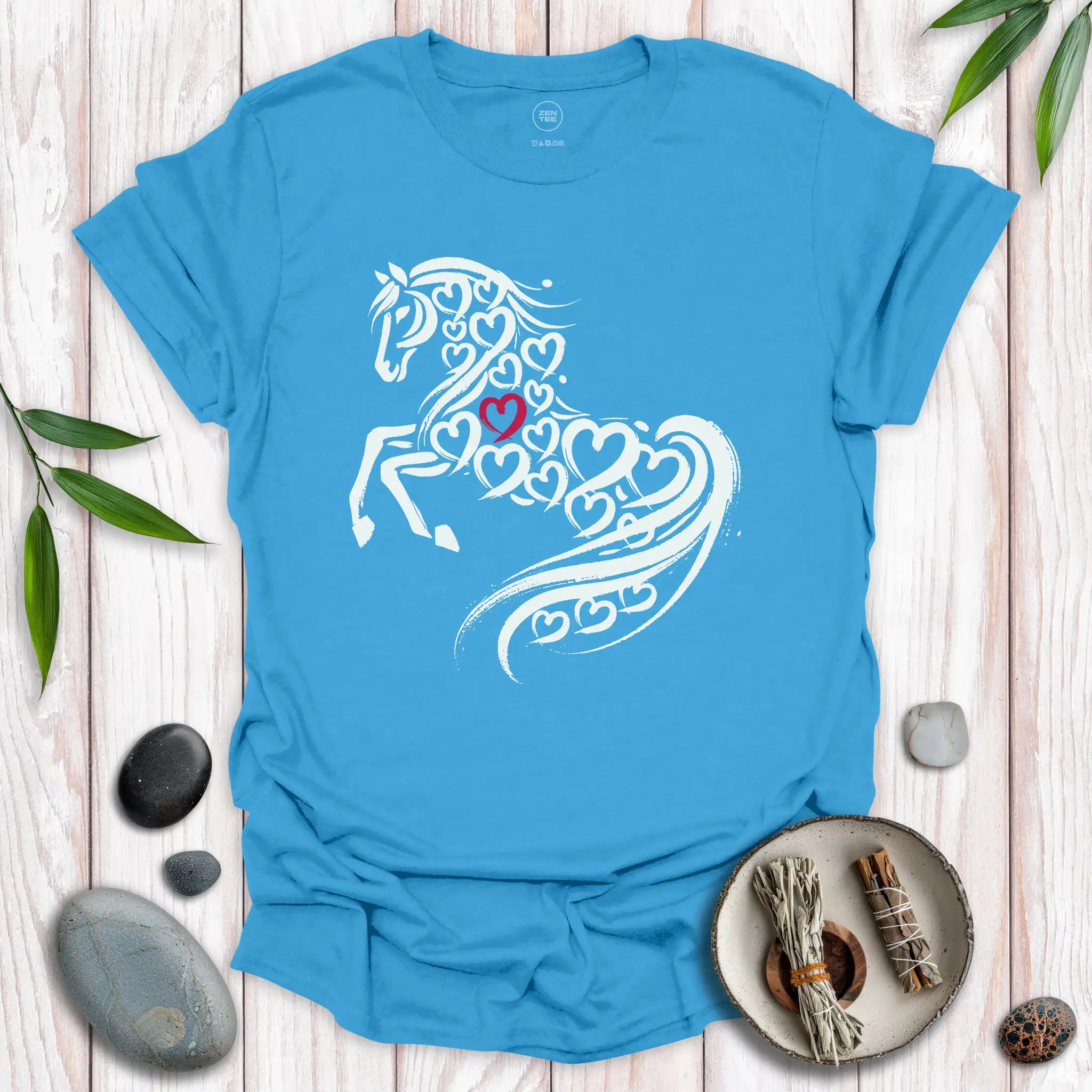 Horse Spirit Red Heart T-Shirt