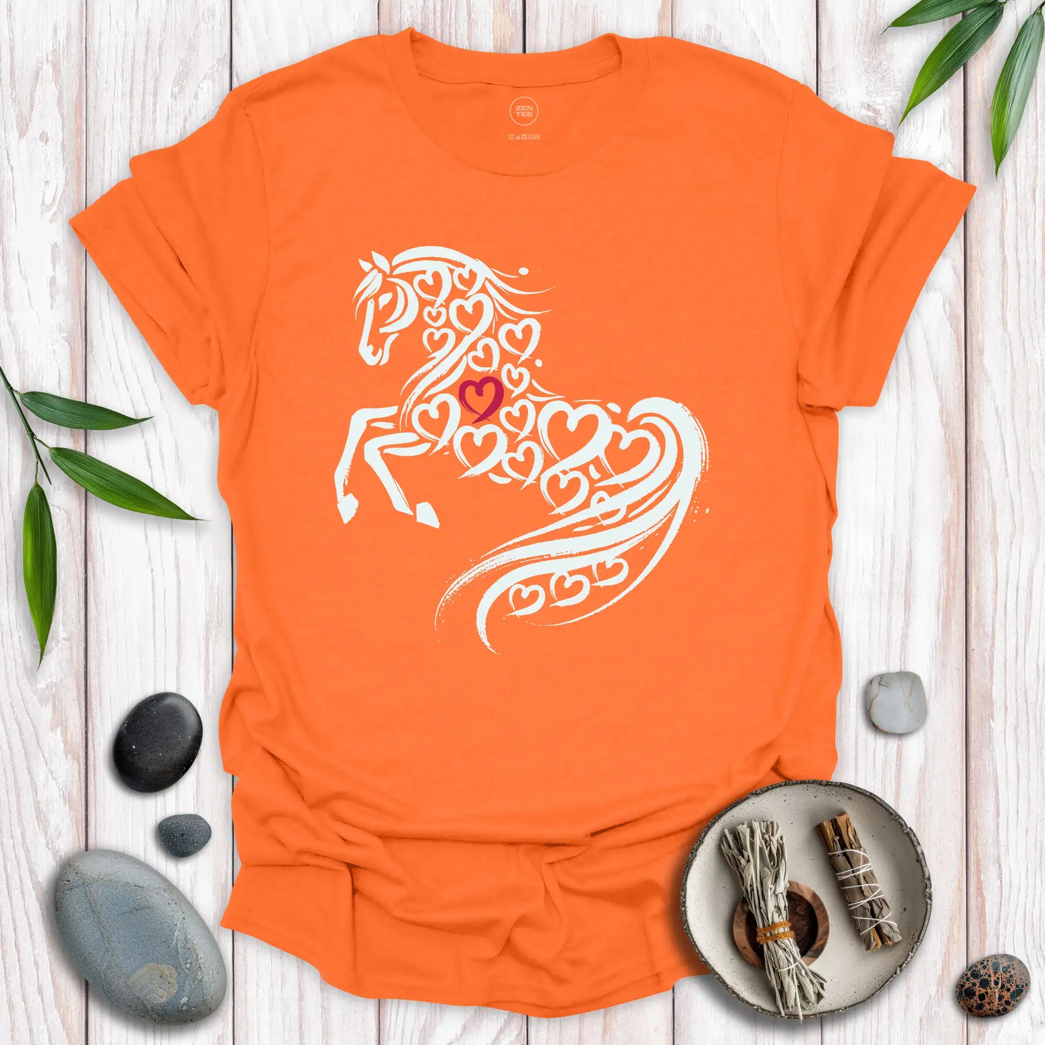 Horse Spirit Red Heart T-Shirt