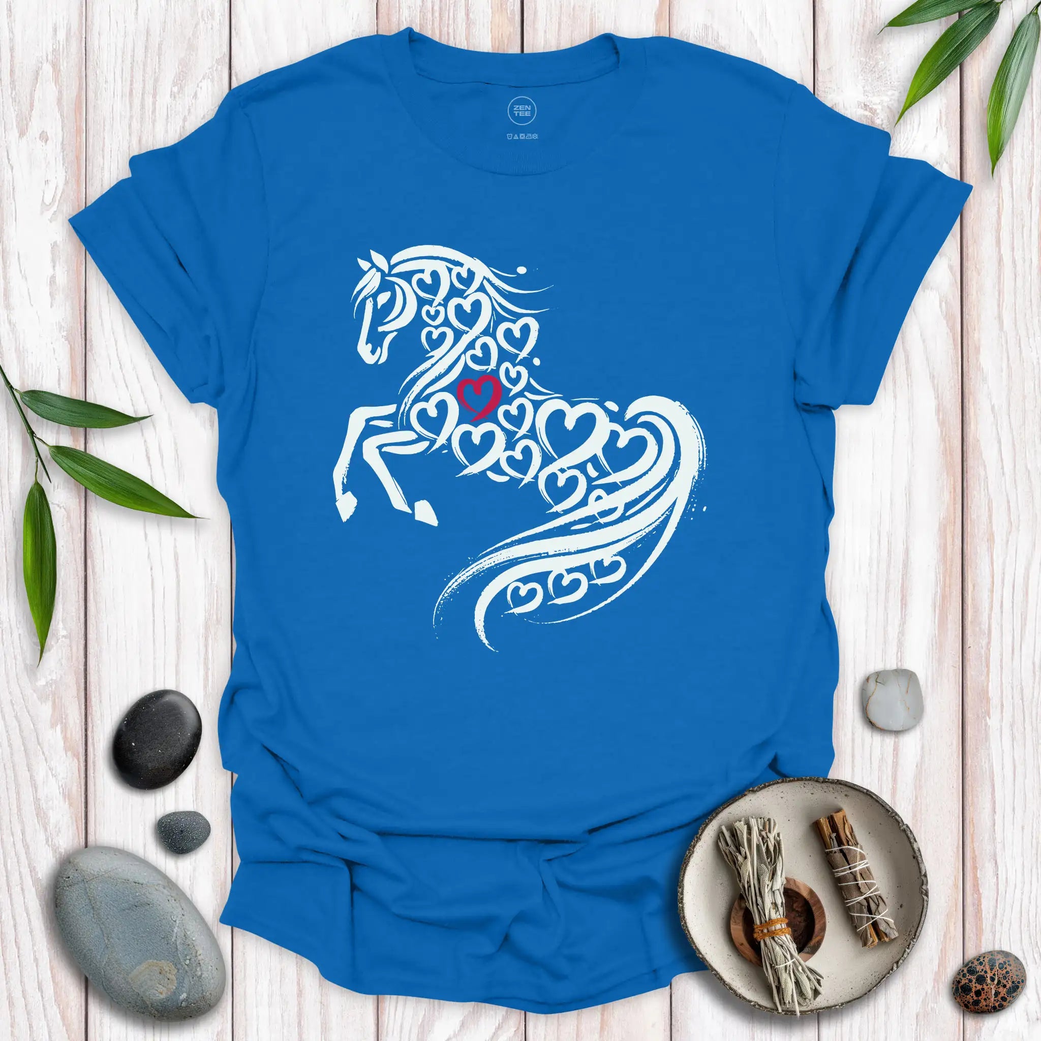 Horse Spirit Red Heart T-Shirt