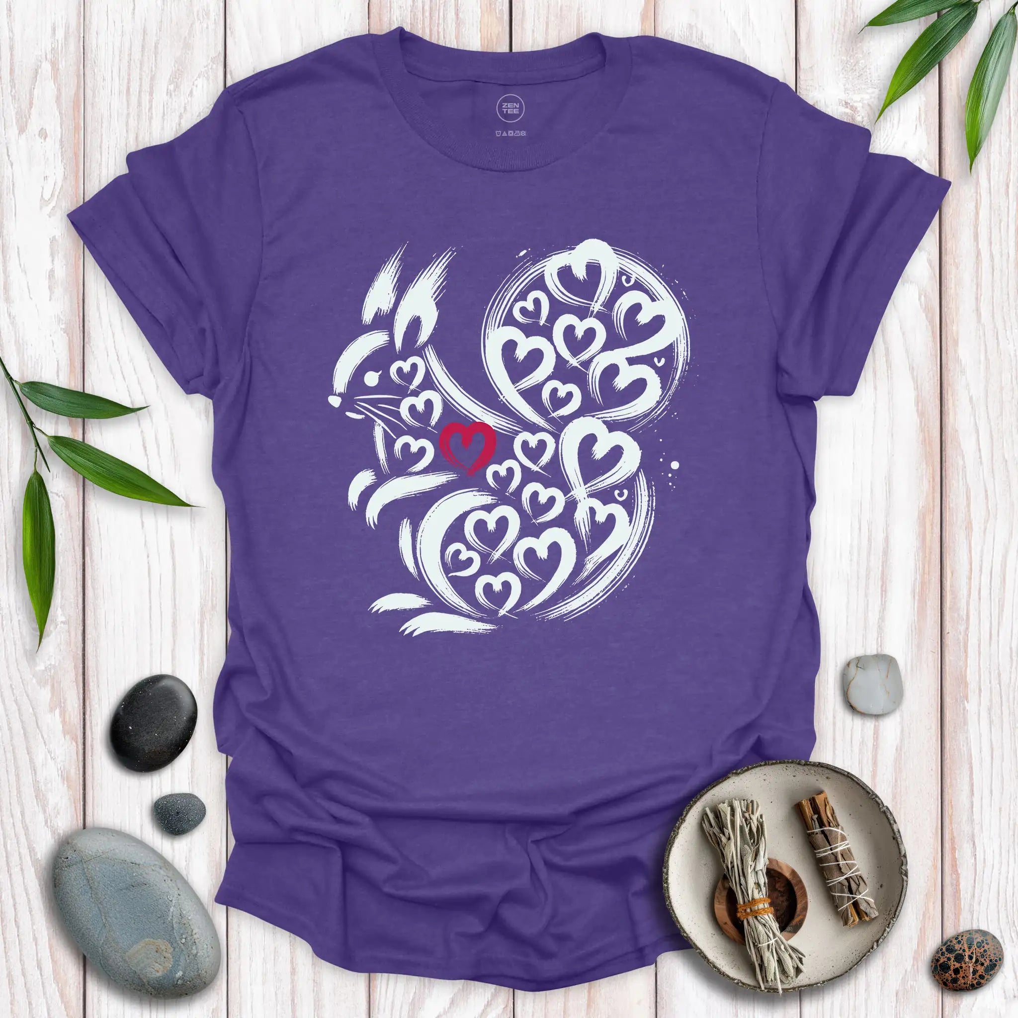 Squirrel Spirit Red Heart T-Shirt